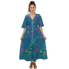 Memphis  Kimono Sleeve Boho Dress by Sobalvarro