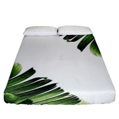 Banana Leaves Fitted Sheet (king Size) by goljakoff