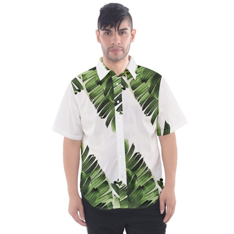 Banana Leaves Men s Short Sleeve Shirt by goljakoff