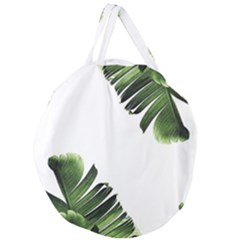 Banana Leaves Giant Round Zipper Tote