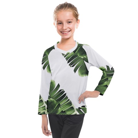 Banana Leaves Kids  Long Mesh Tee by goljakoff