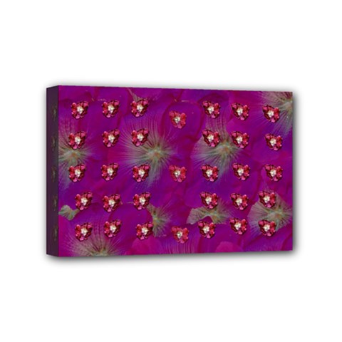 Beautiul Flowers On Wonderful Flowers Mini Canvas 6  X 4  (stretched) by pepitasart