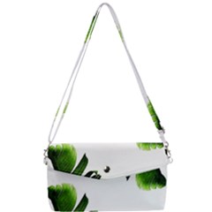 Green Banana Leaves Removable Strap Clutch Bag by goljakoff