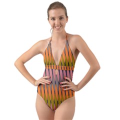 Zappwaits - Your Halter Cut-out One Piece Swimsuit