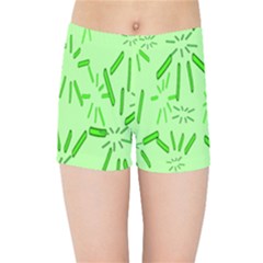 Electric Lime Kids  Sports Shorts by Janetaudreywilson