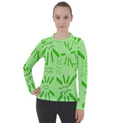 Electric Lime Women s Pique Long Sleeve Tee