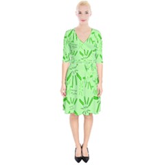 Electric Lime Wrap Up Cocktail Dress by Janetaudreywilson
