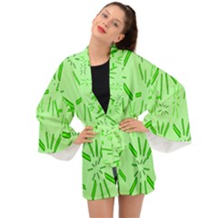 Electric Lime Long Sleeve Kimono by Janetaudreywilson