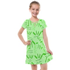 Electric Lime Kids  Cross Web Dress by Janetaudreywilson