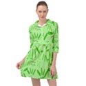 Electric Lime Mini Skater Shirt Dress View1