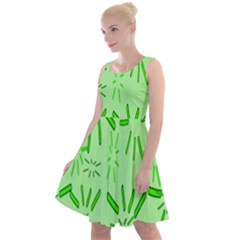 Electric Lime Knee Length Skater Dress by Janetaudreywilson