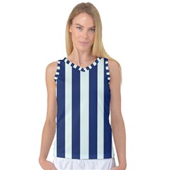 Navy In Vertical Stripes Women s Basketball Tank Top by Janetaudreywilson