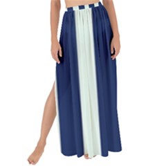 Navy In Vertical Stripes Maxi Chiffon Tie-up Sarong