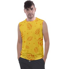 Abstract Yellow Floral Pattern Men s Regular Tank Top by brightlightarts