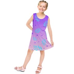 Abstract Floral Leaves Pattern Kids  Tunic Dress by brightlightarts