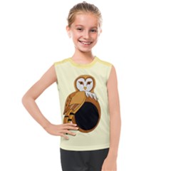 Adorable British Barn Owl Kids  Mesh Tank Top by WayfarerApothecary