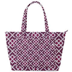 Two Tone Lattice Pattern Purple Back Pocket Shoulder Bag  by kellehco