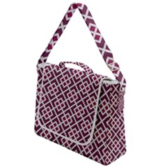 Two Tone Lattice Pattern Purple Box Up Messenger Bag by kellehco