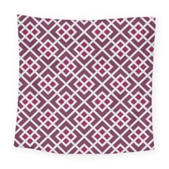 Two Tone Lattice Pattern Purple Square Tapestry (large)