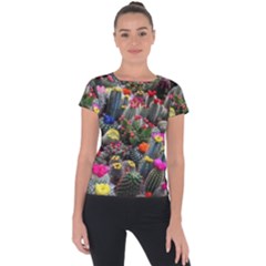 Cactus Short Sleeve Sports Top  by Sparkle