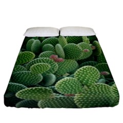 Green Cactus Fitted Sheet (california King Size)