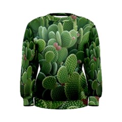 Green Cactus Women s Sweatshirt by Sparkle