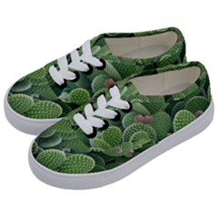 Green Cactus Kids  Classic Low Top Sneakers by Sparkle