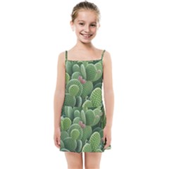 Green Cactus Kids  Summer Sun Dress by Sparkle