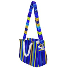 Blueyellow  Rope Handles Shoulder Strap Bag by Sparkle