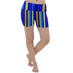 Blueyellow  Lightweight Velour Yoga Shorts by Sparkle