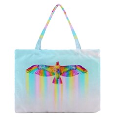 Rainbow Bird Zipper Medium Tote Bag by Sparkle