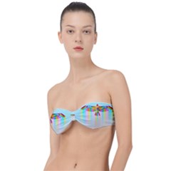 Rainbow Bird Classic Bandeau Bikini Top  by Sparkle