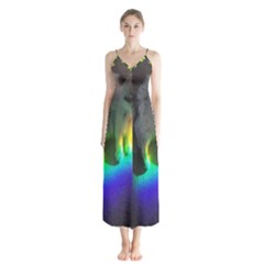 Rainbowcat Button Up Chiffon Maxi Dress by Sparkle