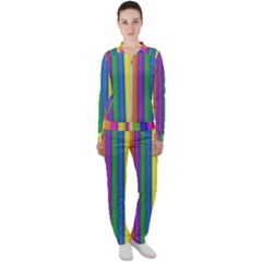 Colorful Spongestrips Casual Jacket And Pants Set by Sparkle