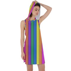 Colorful Spongestrips Racer Back Hoodie Dress