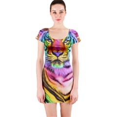 Rainbowtiger Short Sleeve Bodycon Dress by Sparkle