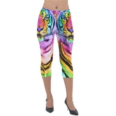 Rainbowtiger Lightweight Velour Capri Leggings  by Sparkle