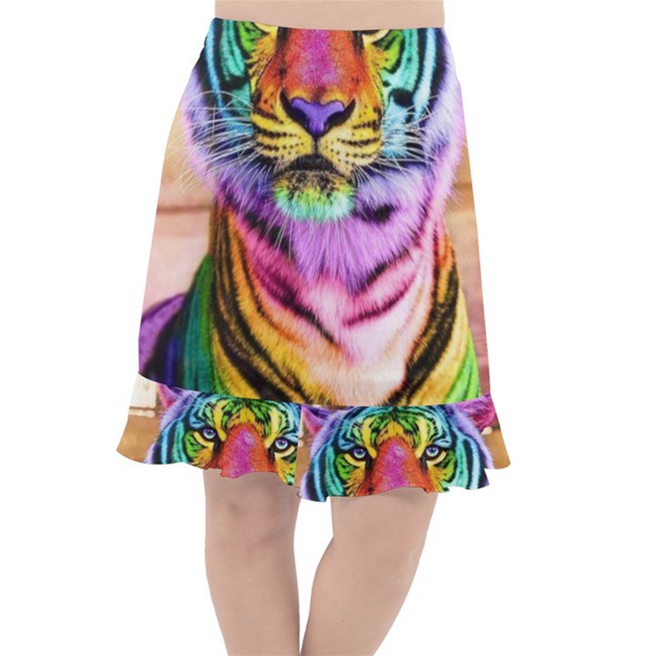 Rainbowtiger Fishtail Chiffon Skirt
