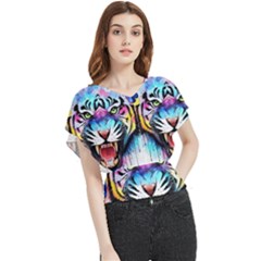 Butterflytiger Butterfly Chiffon Blouse