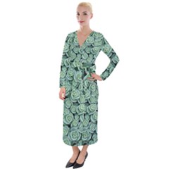 Realflowers Velvet Maxi Wrap Dress