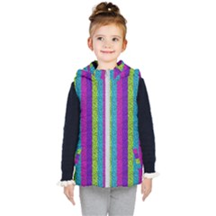 Glitter Strips Kids  Hooded Puffer Vest by Sparkle