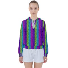 Glitter Strips Women s Tie Up Sweat by Sparkle