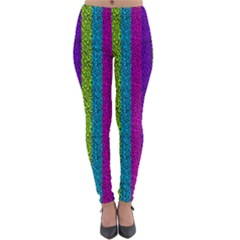Glitter Strips Lightweight Velour Leggings by Sparkle