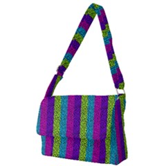 Glitter Strips Full Print Messenger Bag (l)