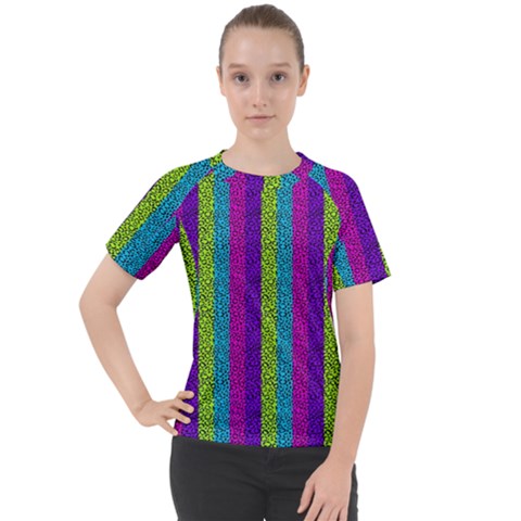 Glitter Strips Women s Sport Raglan Tee by Sparkle