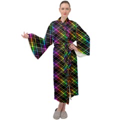 Rainbow Sparks Maxi Velour Kimono by Sparkle