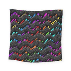 Rainbowwaves Square Tapestry (small) by Sparkle
