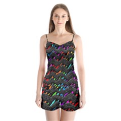 Rainbowwaves Satin Pajamas Set