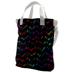 Rainbowwaves Canvas Messenger Bag by Sparkle