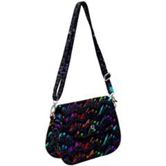 Rainbowwaves Saddle Handbag by Sparkle